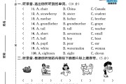 人教版英语三年级下册期末卷-答案