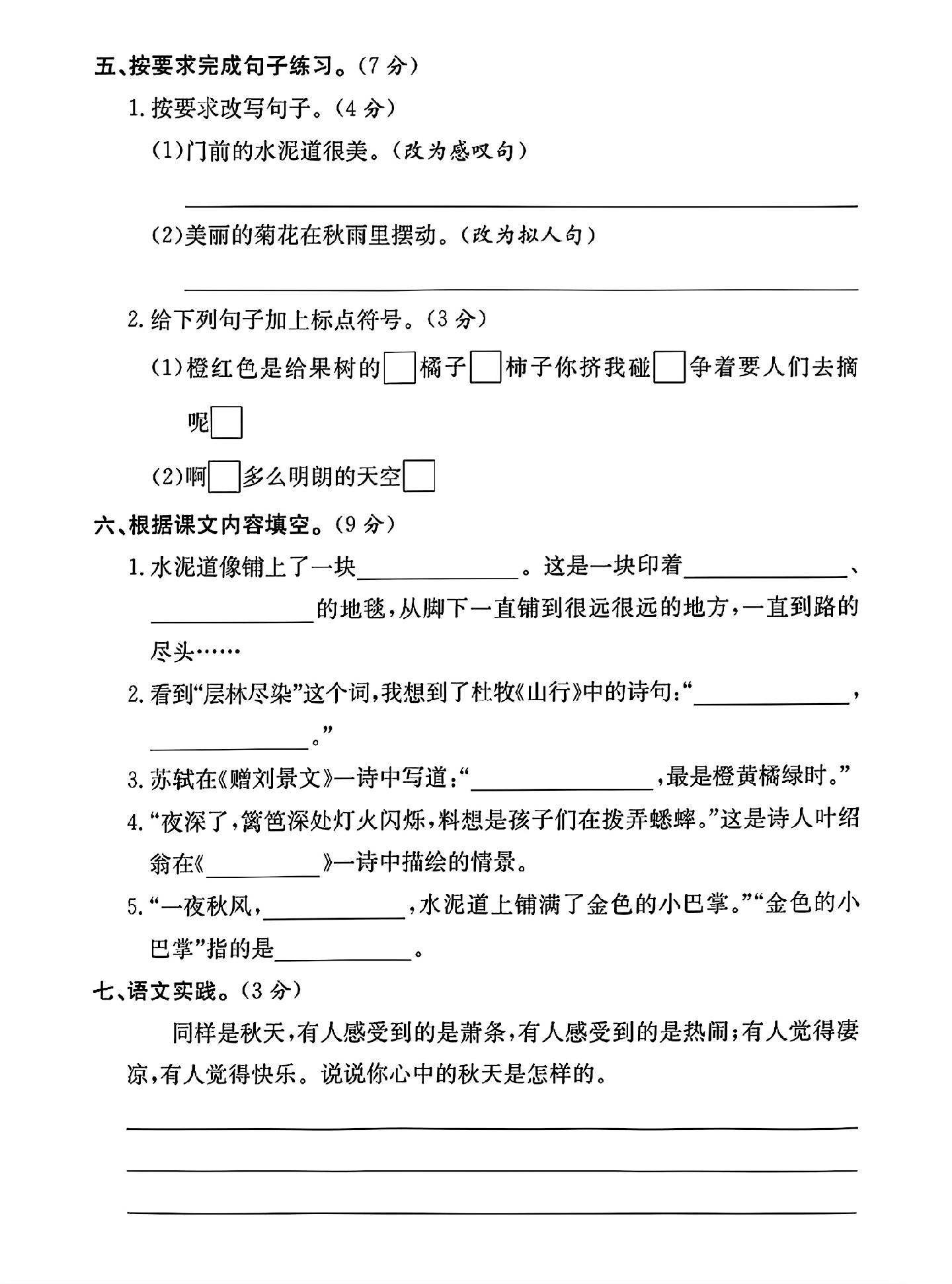 试卷