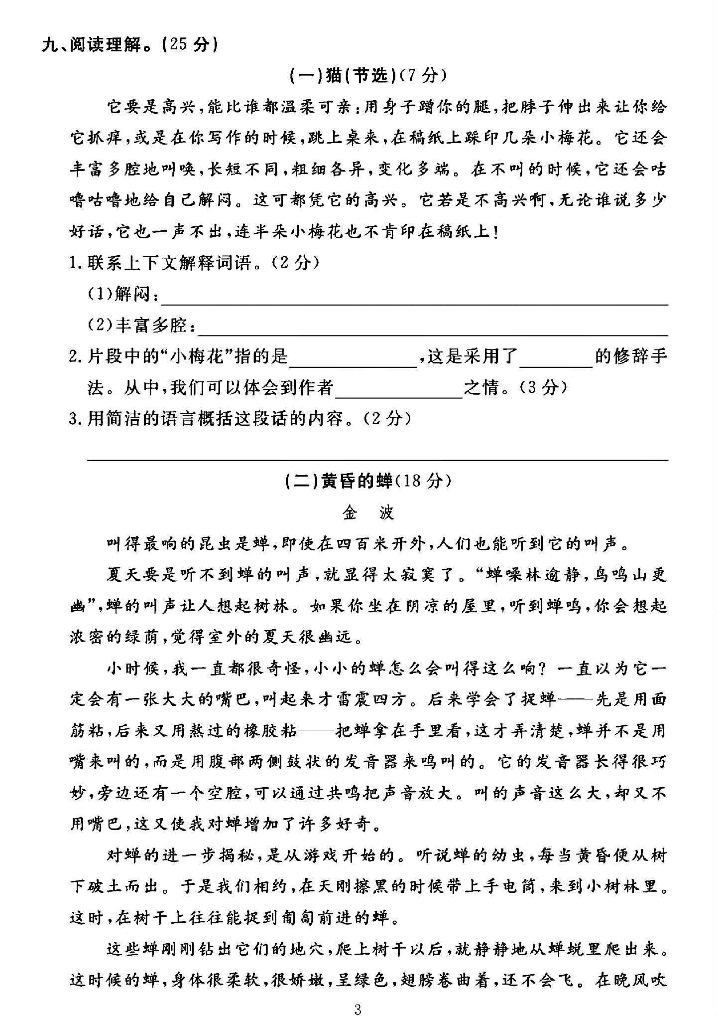 试卷